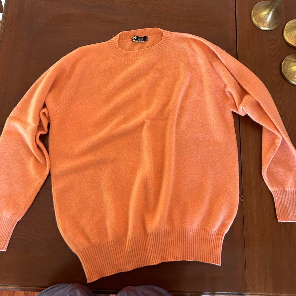 Orange  100 percent cashmere sweater